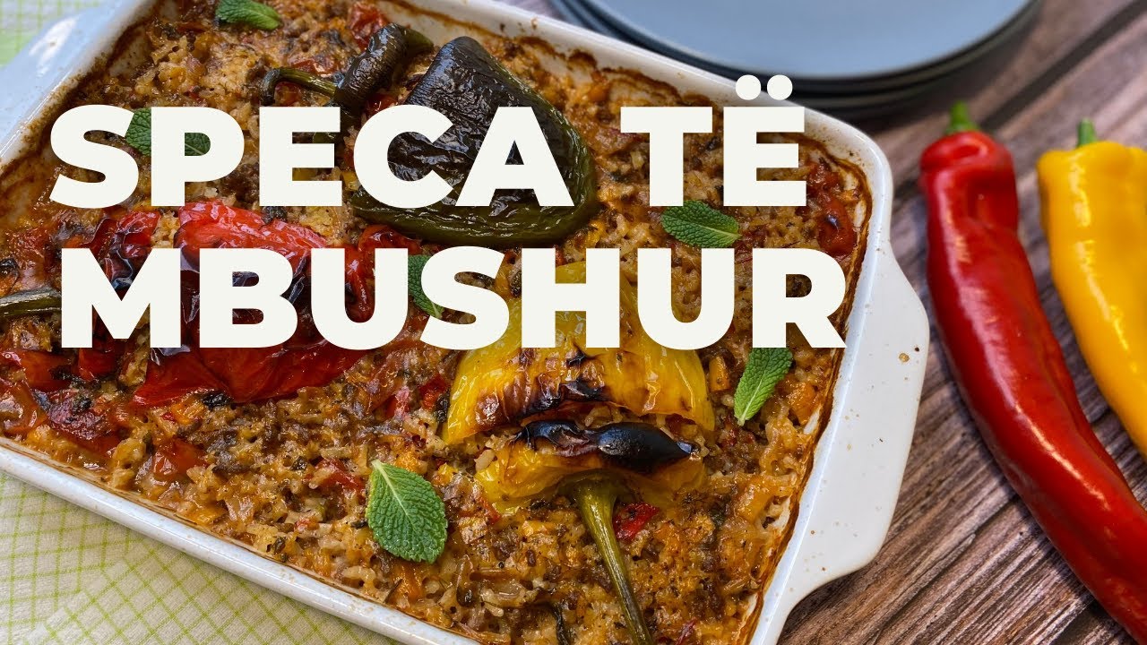 Speca të mbushur me oriz dhe mish të grirë tradicionale