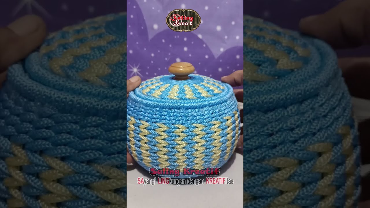 DIY Keranjang dari Piring Plastik Bulat