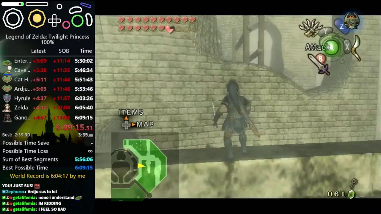 Twilight Princess 100% speedrun