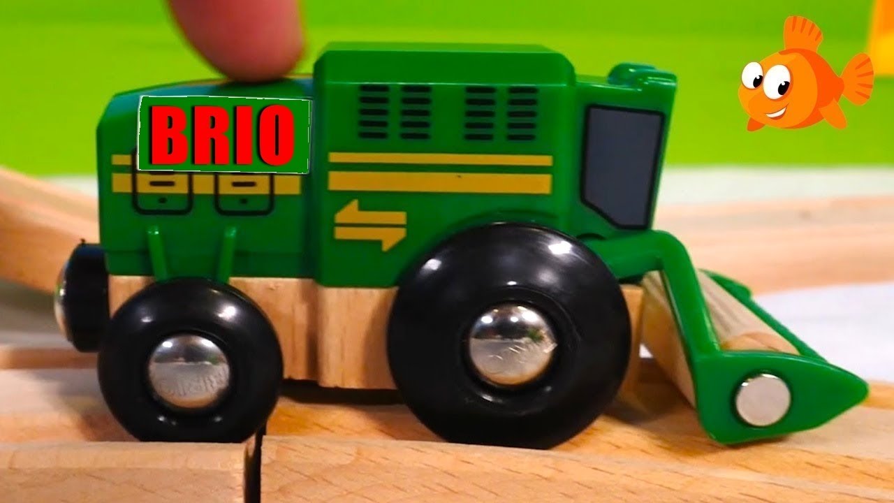 The GREEN MACHINE at Locomotive Farm! - Brio Toy Trains - Trains for kids - Videos for kids