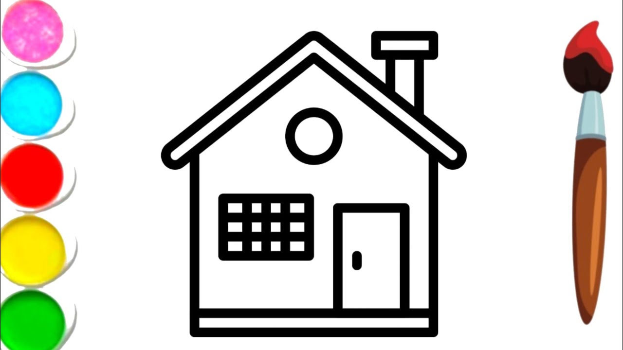 Colorful House Drawing | Learn Colors for Toddlers 🎨