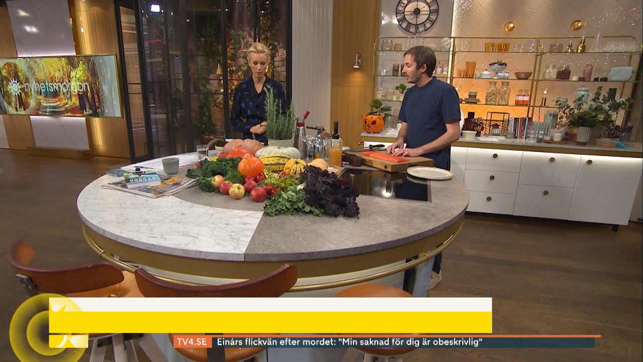 Höstmeny med pumpa och tryffel: ”Godaste cocktailen jag druckit” | Nyhetsmorgon | TV4 & TV4 Play
