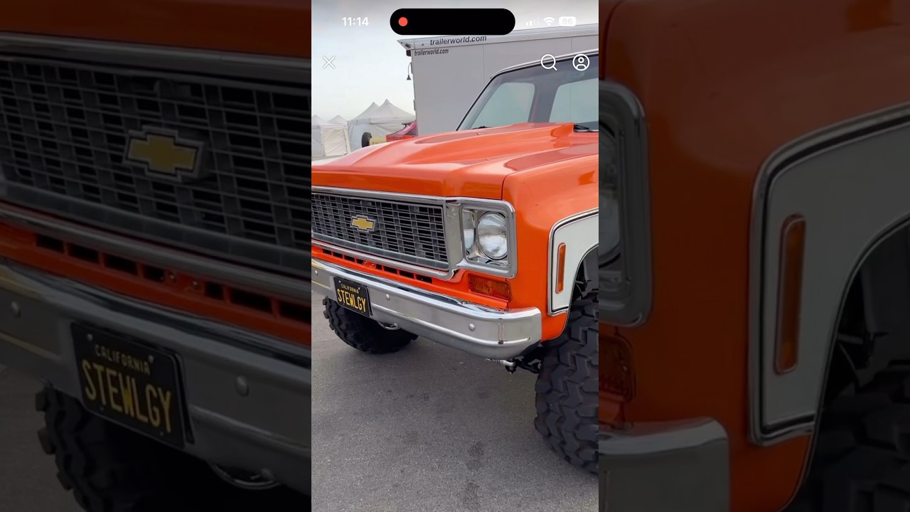 Gorgeous orange square body build #chevy #offroad #viral #trucks #shortsfeed #trucklife #trucknation