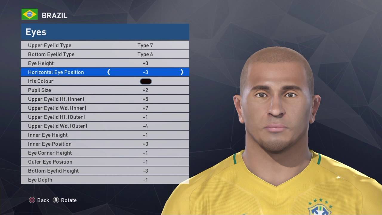 PES 2017 R. CARLOS (Face + Stats)