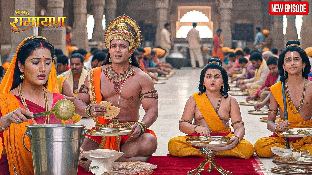 सीता माता ने हनुमान और लव-कुश को प्रेम से खिलाया लंगर|| Shrimad Ramayan || Full Episode ||