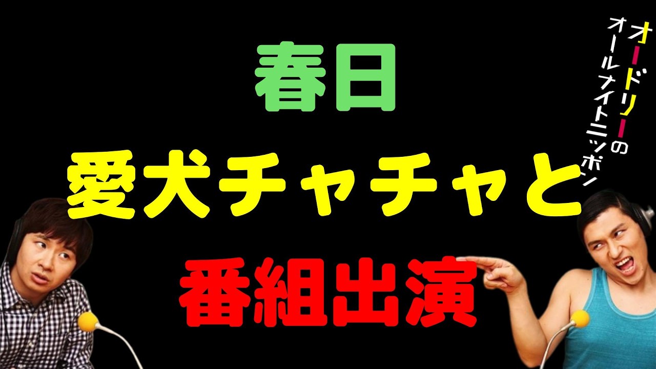 春日愛犬チャチャと番組出演