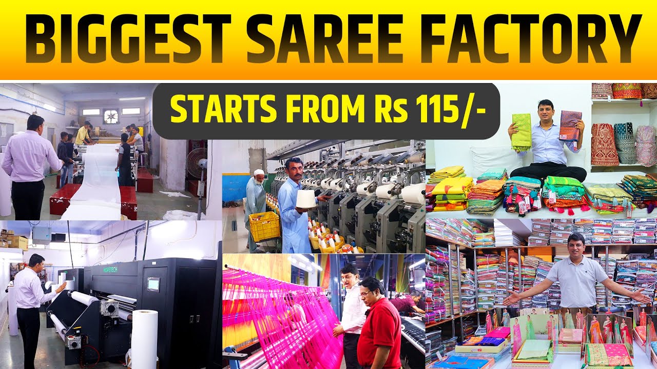 धागे से साड़ी बनाने की पूरी Process देखिये | Inside a Saree Factory | Saree Making Process #saree