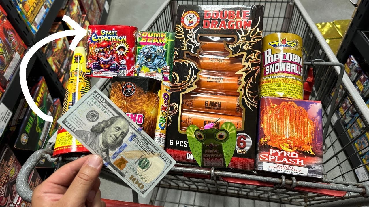 $100 BUDGET FIREWORK SHOPPING!! (Little J's Fireworks)