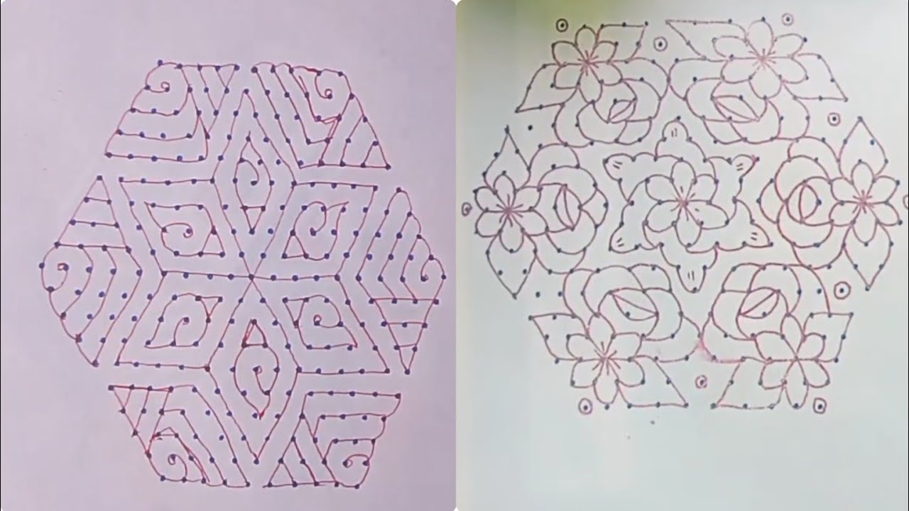 19×10 dots simple and easy rangoli for ugadi festival 🌺✨#rangoli #muggulu #rangoli #rangolidesigns 