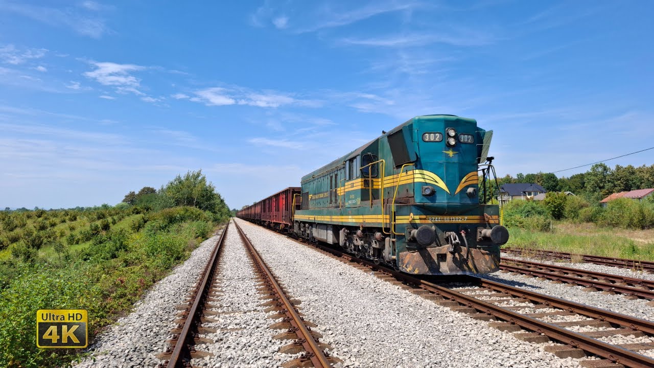 4K CABVIEW Doboj - Lukavac - Tuzla - Zvornik (1929 t, 378 m freight train, 2 locomotives traction)