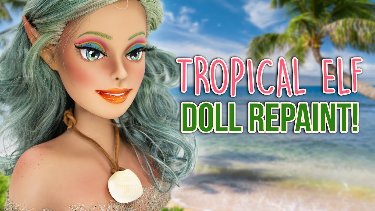 Tropical Elf Big Barbie Repaint! Custom Doll Art