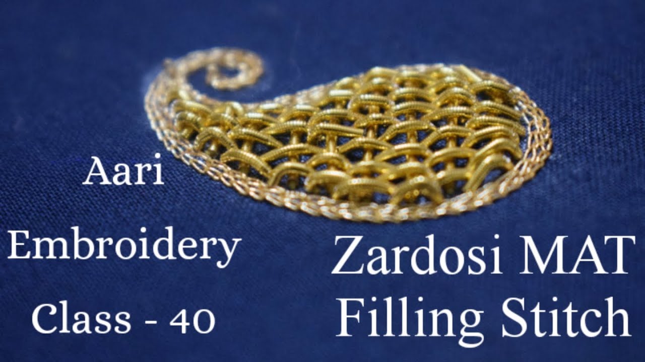 Вышивка Ари — 40 класс || Zardosi MAT Заполняющий стежок || Учебник на тамильском языке