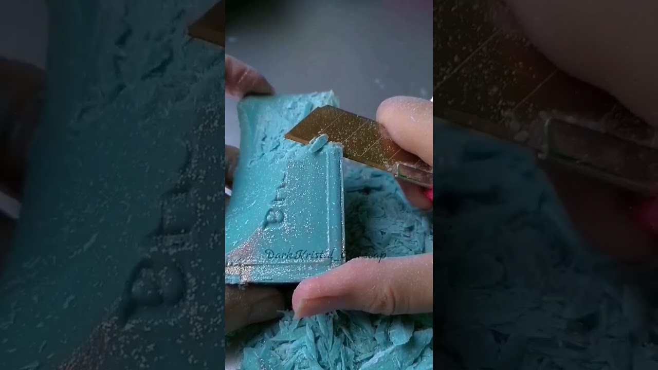 Dry soap cutting💙😋#soapcutting #soap #asmr #резкамыла #sound #soapsound ##bigchunks #thickcarving