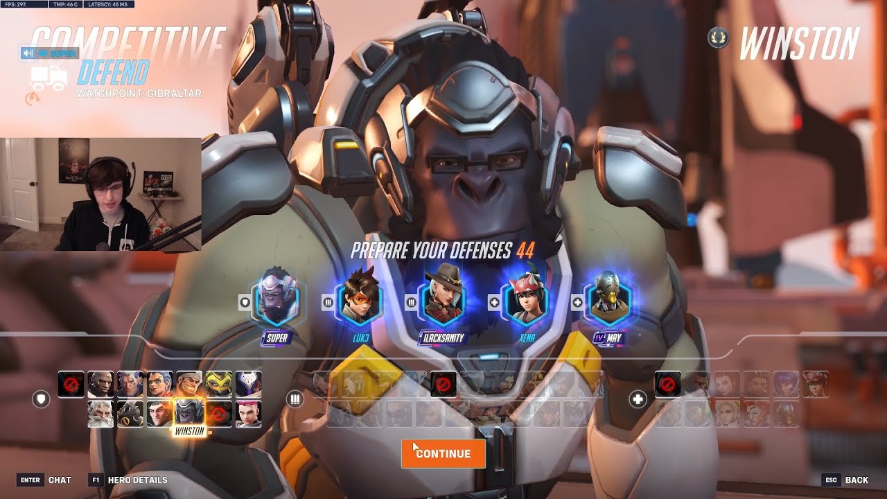 22 тысячи урона! СУПЕР БЕЗУМНЫЙ ГЕЙМПЛЕЙ ЗА УИНСТОНА — OVERWATCH 2, 16 СЕЗОН, ТОП-500