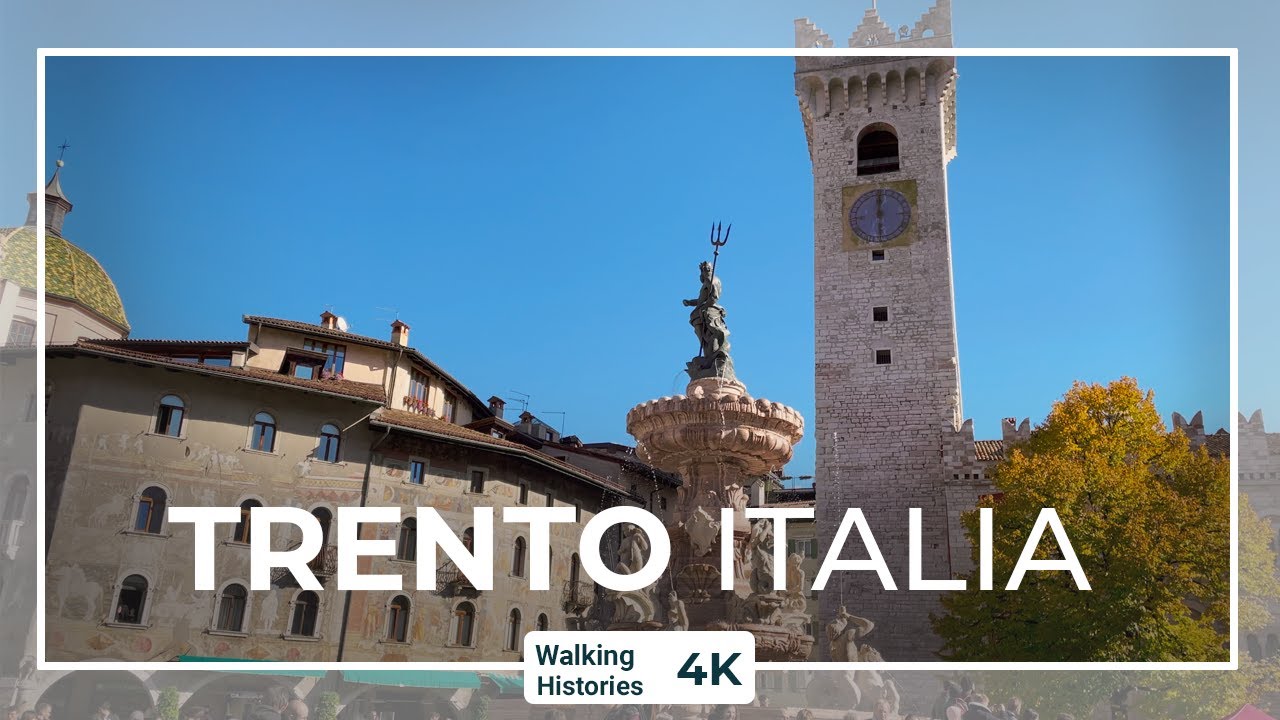 4K Walking Tour Trento, Italy | Buonconsiglio Castle to Duomo di Trento | Walk Trentino Alto Adige