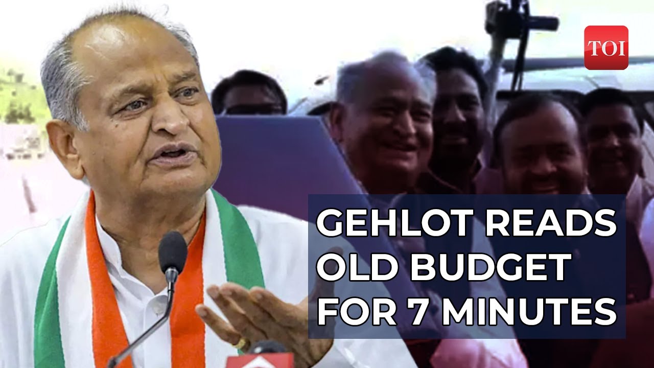 Watch: Rajasthan CM Ashok Gehlot reads excerpts of old budget for 8 minutes #rajasthan