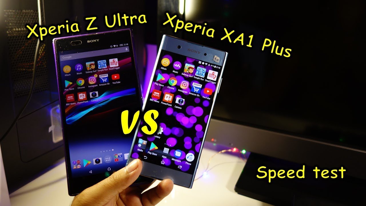 Sony Xperia Z Ultra VS Xperia XA1 Plus speed test