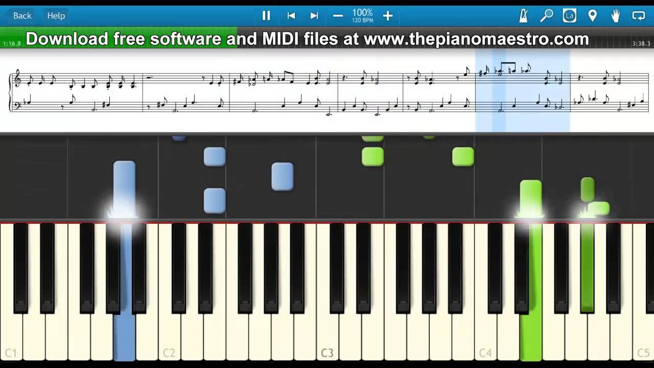 Worldwide  - Big Time Rush -- piano lesson with Synthesia