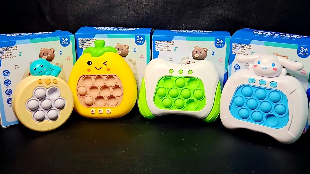 1 Minute Satisfying with Playing Push Game Pop It Eletrônico Fidget Toy ASMR No Talking