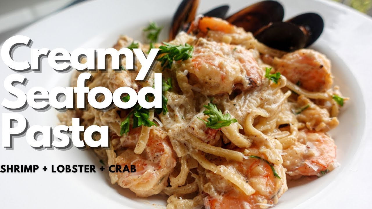 HOW TO MAKE THE BEST SEAFOOD PASTA | CRAB + SHRIMP + LOBSTER | EASY 30 MINUTE RECIPE
