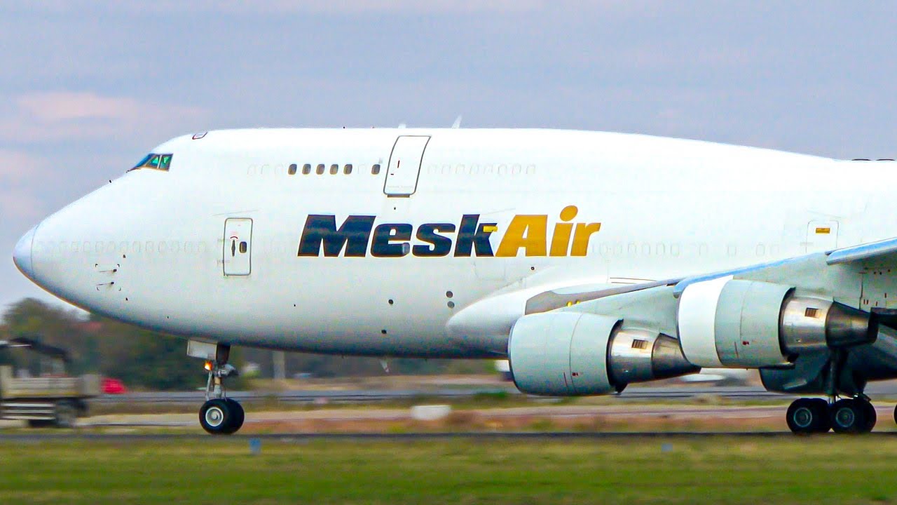 STUNNING CLOSE-UP | Mesk Air Boeing 747-400F Takeoff from Belgrade Airport | With ATC