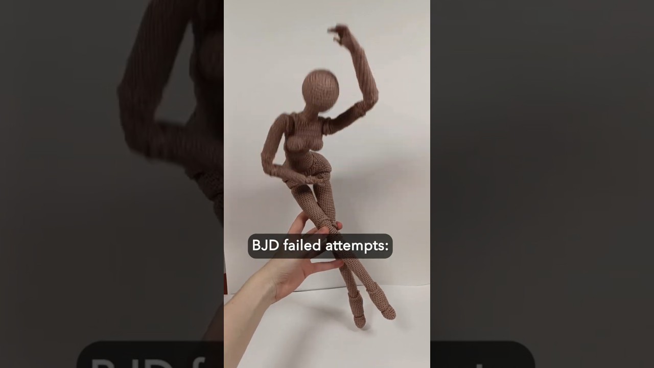 Fail compilation of the BALL-JOINTED DOLL | CROCHET | #crochet