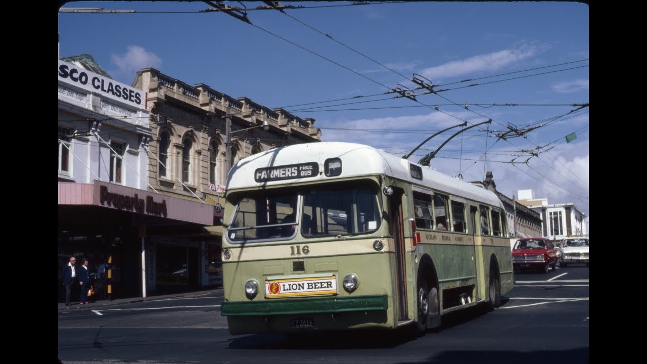 Auckland, New Zealand Trolleybus Scenes -  1978
