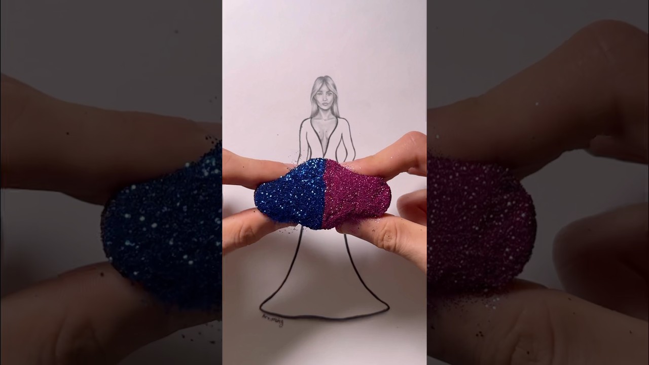 Bright Dress! 💃✨💖 || Rate my Art from 9 to 100! 🤩 #visualart #clothing #shorts
