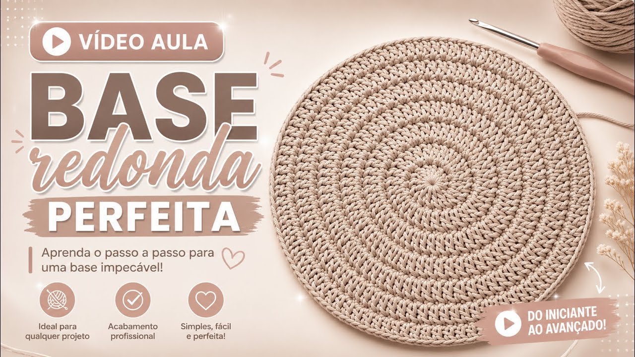 Base redonda perfeita crochê