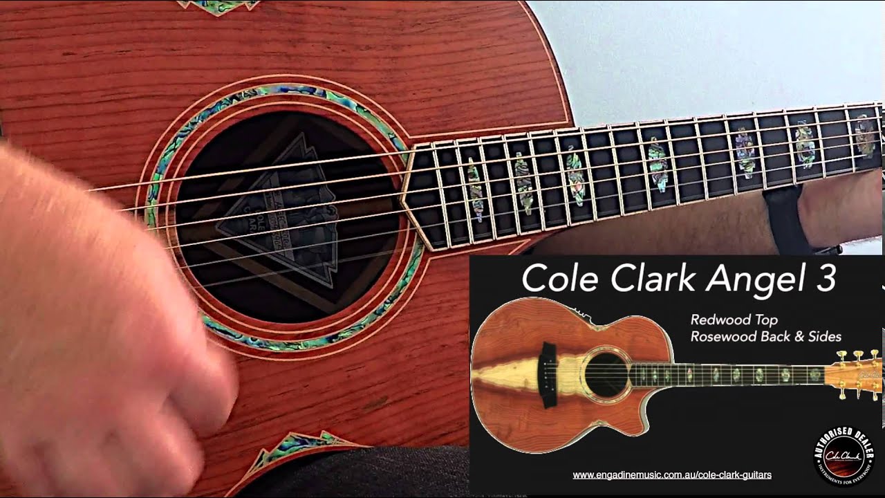 Cole Clark Angel 3 Rosewood & Redwood Acoustic Guitar Demo