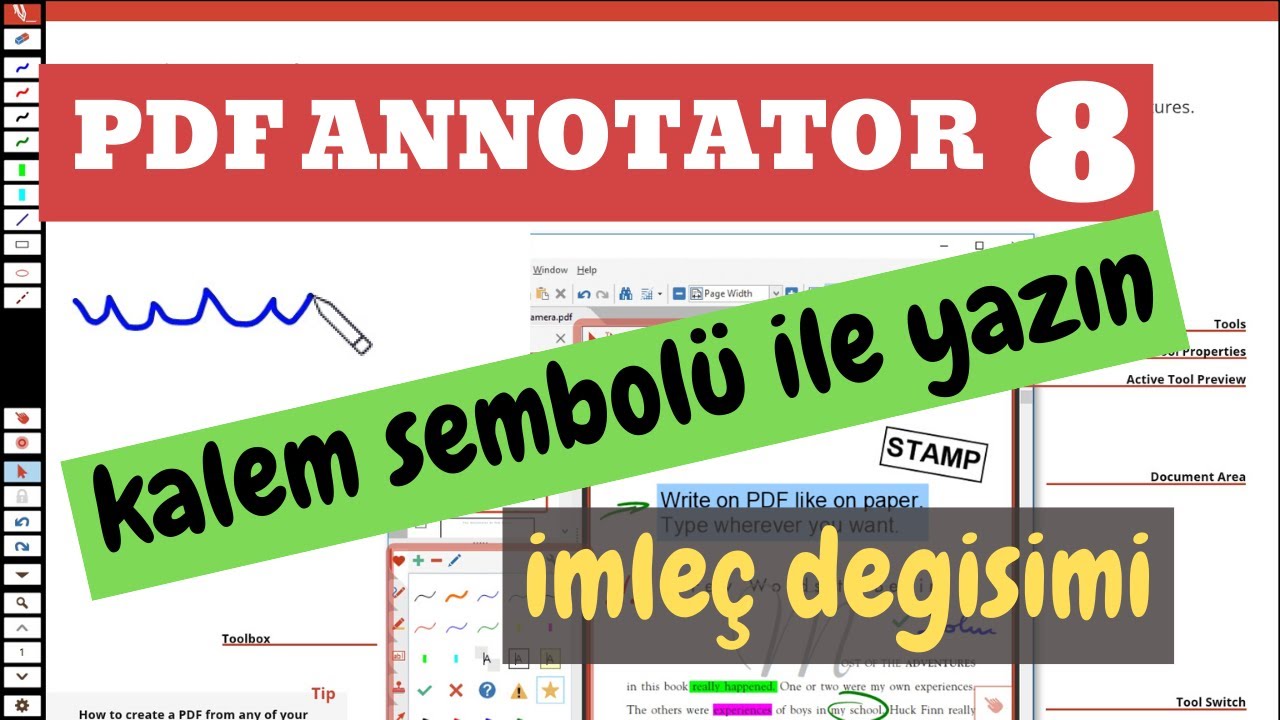 Pdf Annotator Programında Kalem Sembol&uuml; ile Yazmak