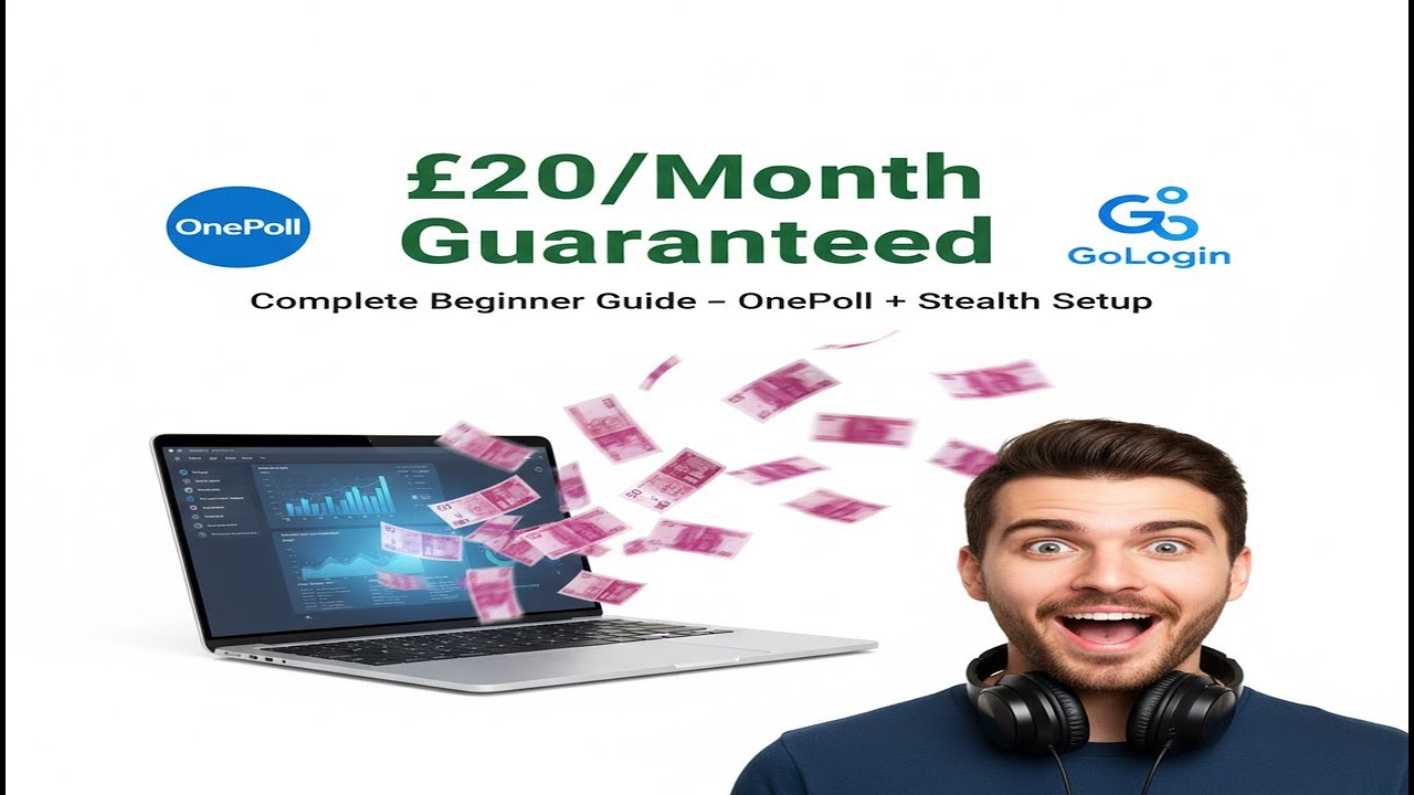 A complete beginner's guide to make &pound;20 monthly on Onepoll with Stealth Gologin firewall setup