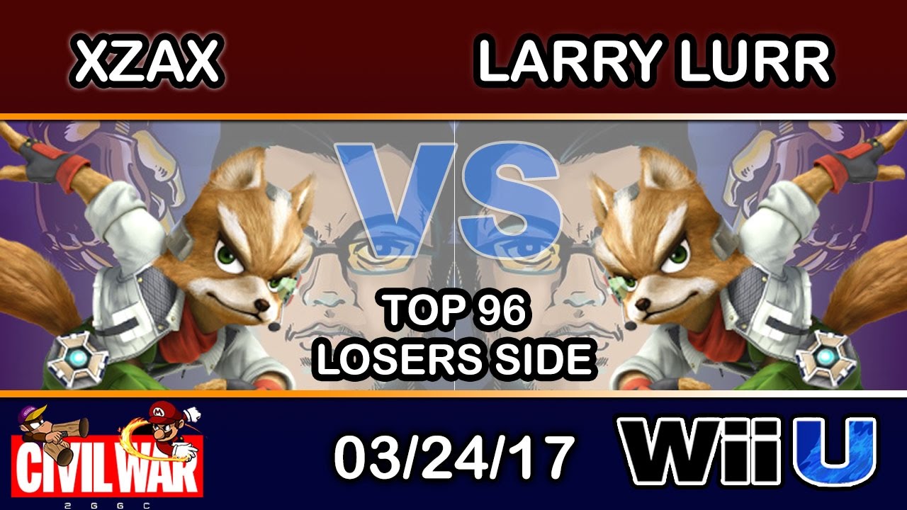 2GGC: Civil War - RvL | Xzax (Fox) Vs. MSF | Larry Lurr (Fox) Top 96 Losers Side - Smash Wii U