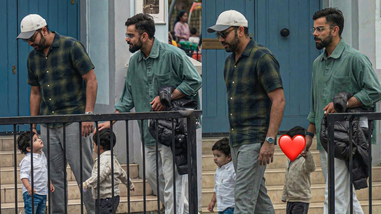 Rohit Sharma & Virat Kohli Roaming on London Roads Along With Thier Younger Version KIds