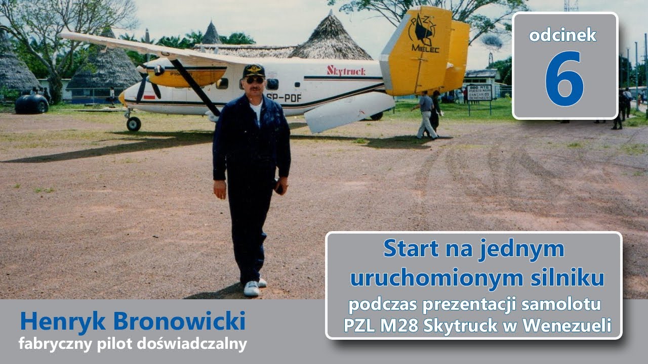 Start samolotem dwusilnikowym na jednym silniku w czasie prezentacji PZL M28 Skytruck w Wenezueli