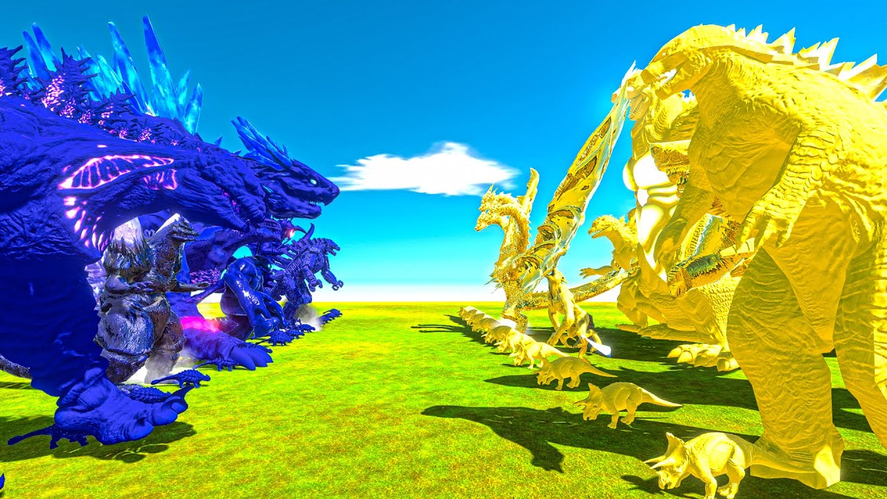 Blue Shimo vs Yellow Super Godzilla - ARBS