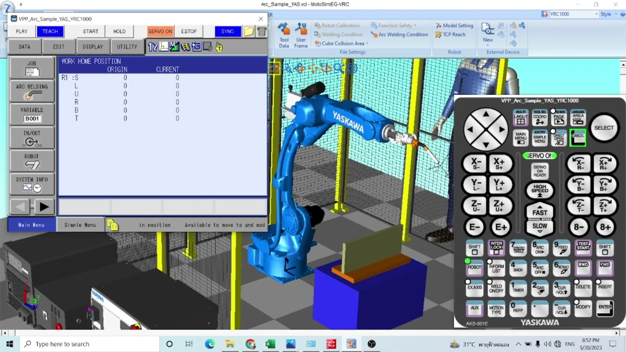 Move Robot To Home POS.  (Yasakawa)