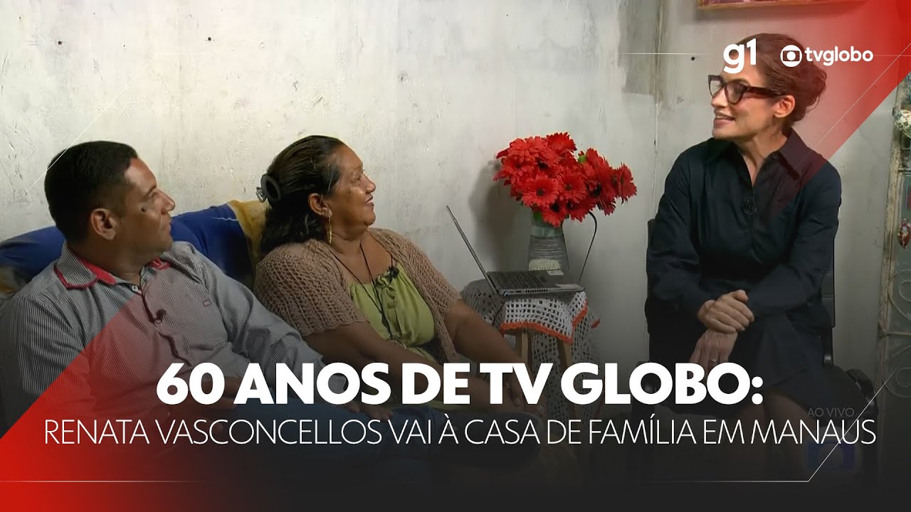 60 anos de TV Globo: Renata Vasconcellos vai à casa de família em Manaus