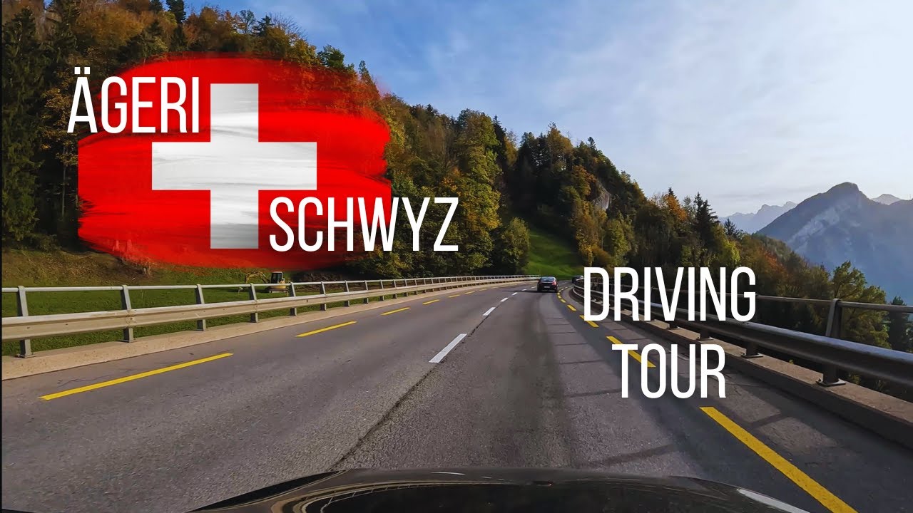 Ägeri - Schwyz - Switzerland - Driving Tour in 4K