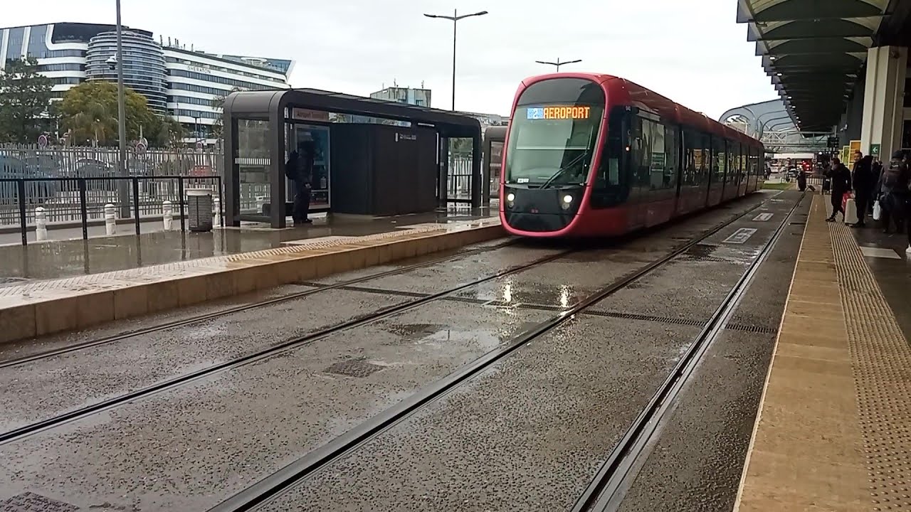 Nice Tramway T2 - Aeroport Terminal 1 - Recorded in January 2025