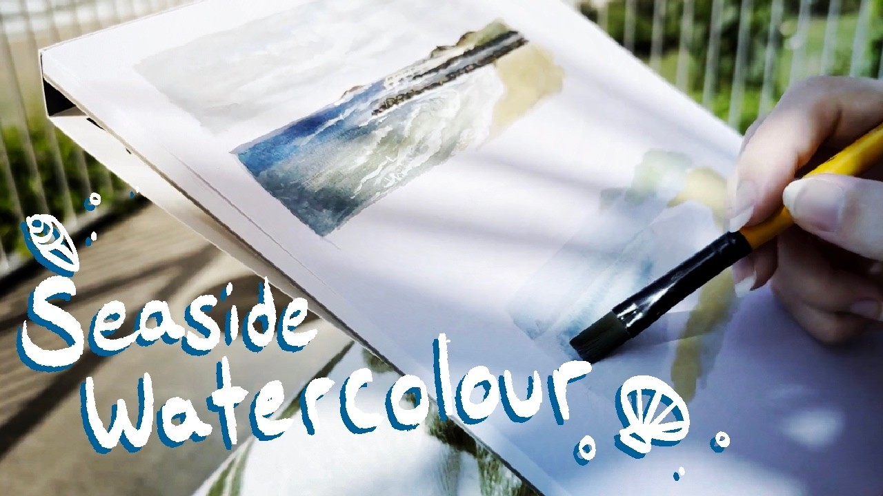Painting at the Beach | Watercolour & Gouache En Plein Air (it starts raining)
