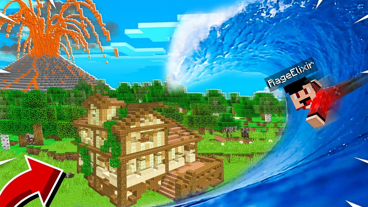 SURVIVE The NATURAL DISASTERS in MINECRAFT! with RageElixir & TimPlayz