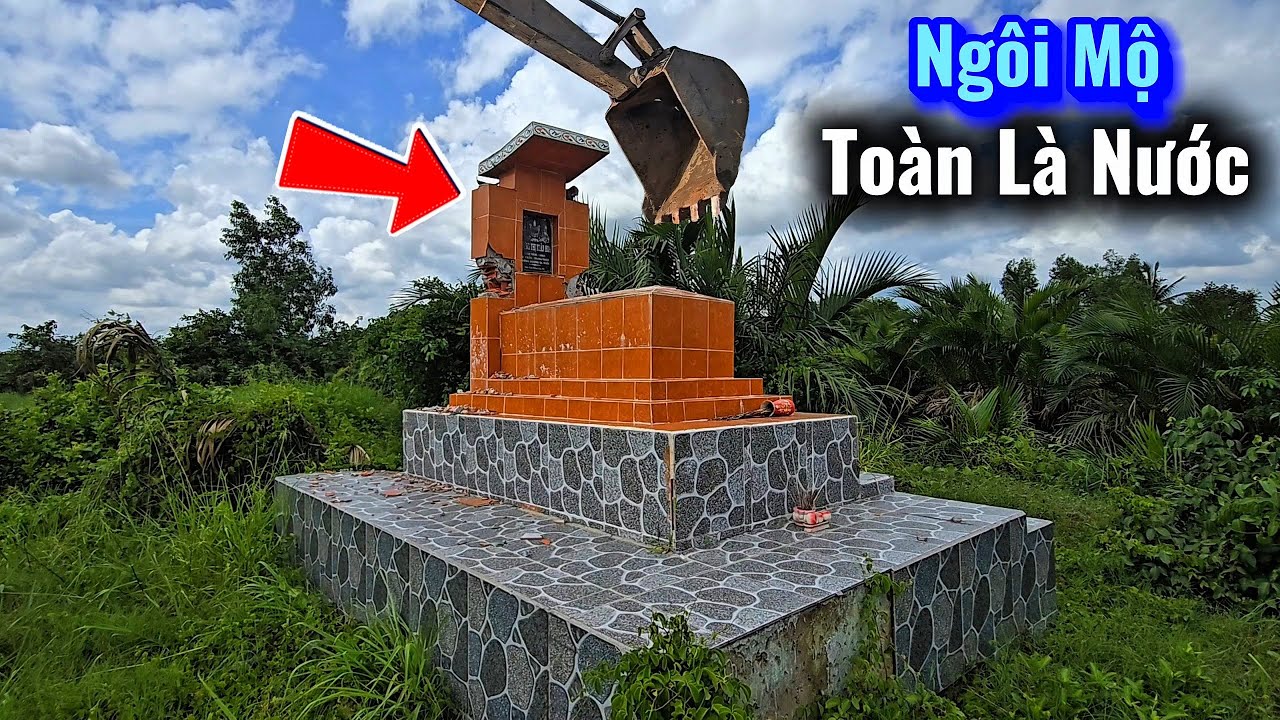 Phá mộ bất ngờ gặp toàn nước và chiếc quan tài xi măng