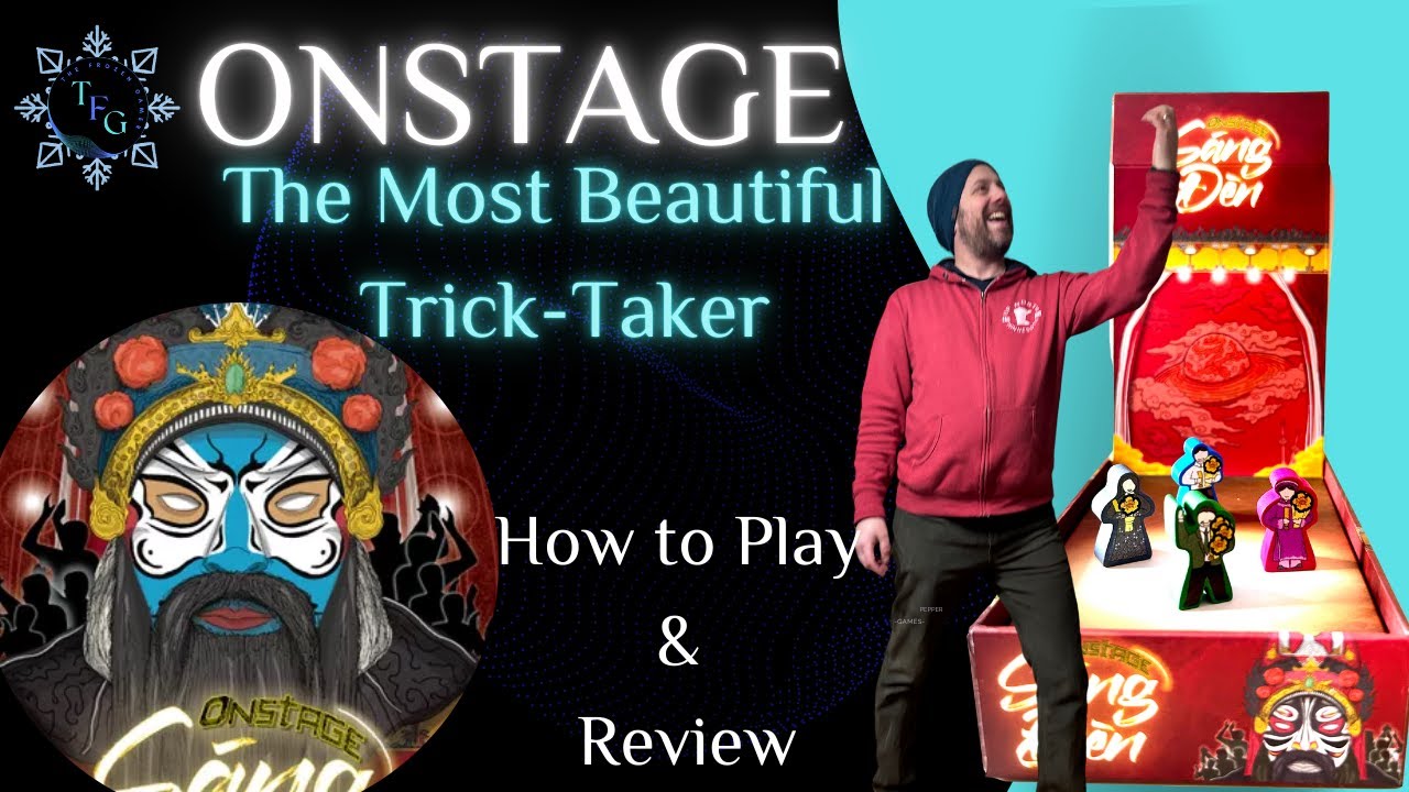 Onstage review + how to play | A Gorgeous Trick-Taking Game with ACTUAL Stage Presence!