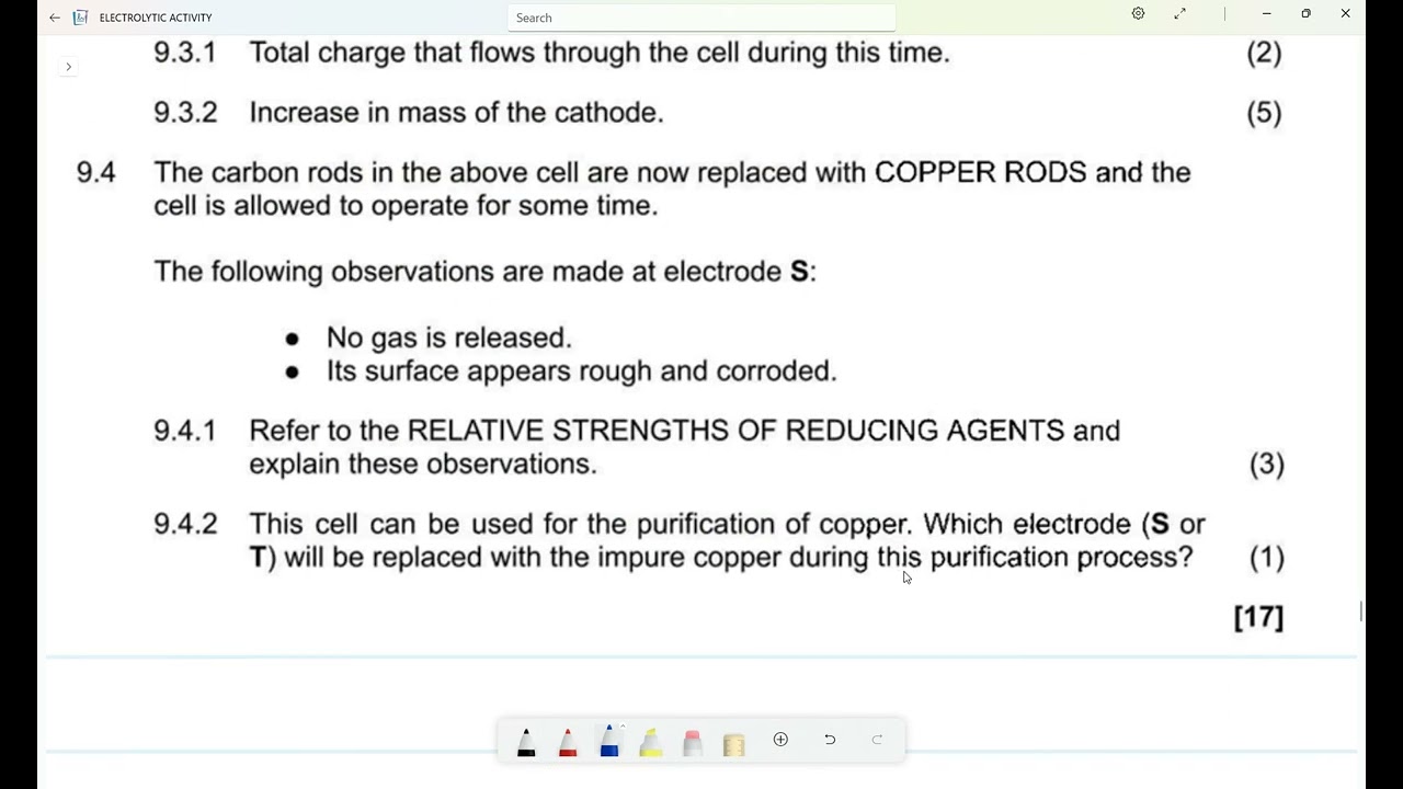 GRADE 12|CHEMISTRY|ELECTROCHEMISTRY|ELECTROLYTIC CELL