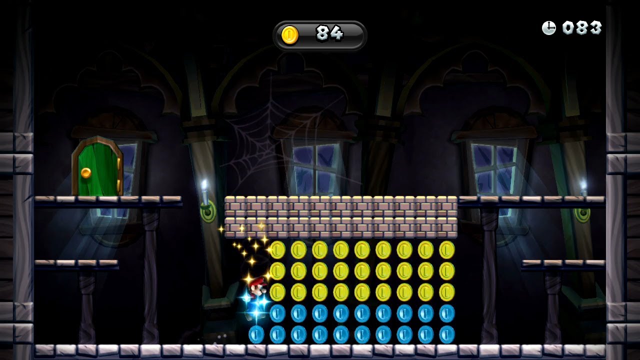 New Super Mario Bros. U - Challenges: Ghost House Coin Curse (Wii U)