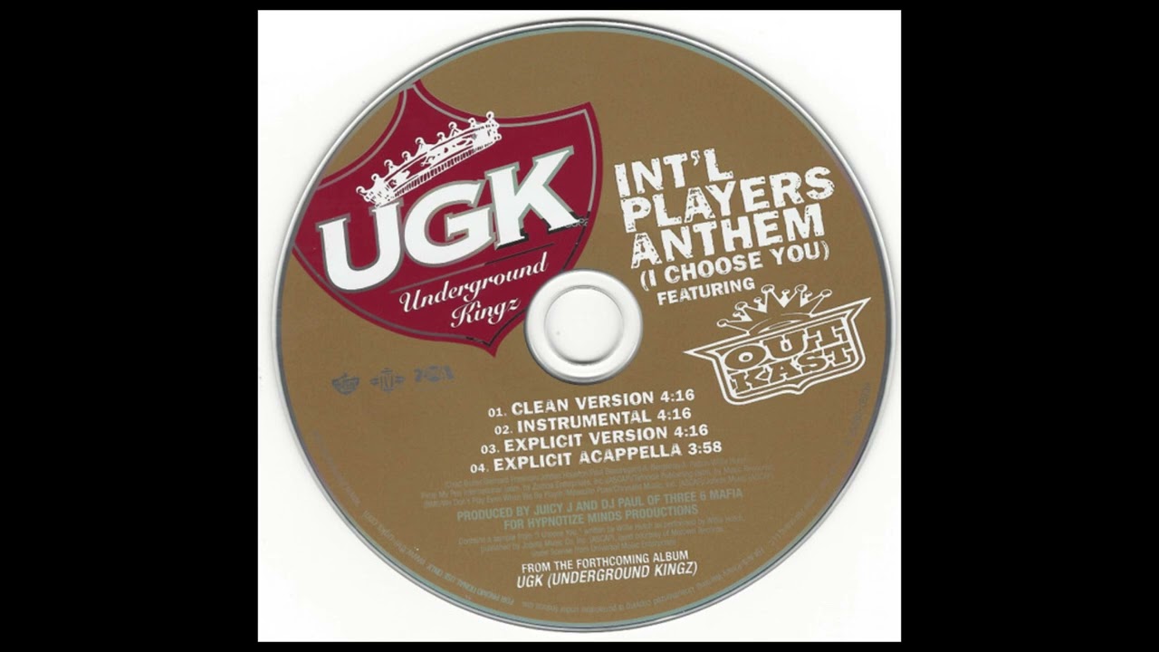UGK ft. Outkast - Int'l Players Anthem (I Choose You) (Acapella)