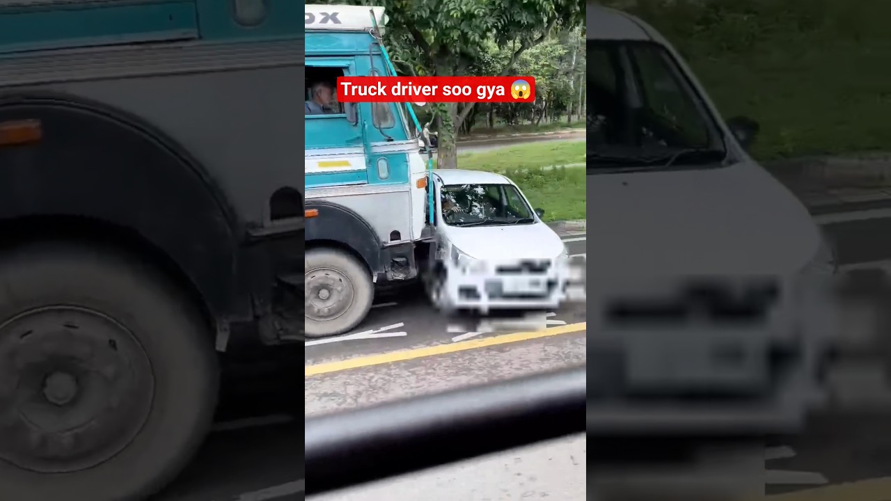 Live Accident #accidentnews #live #truck #smashed #car #carelessdrivers