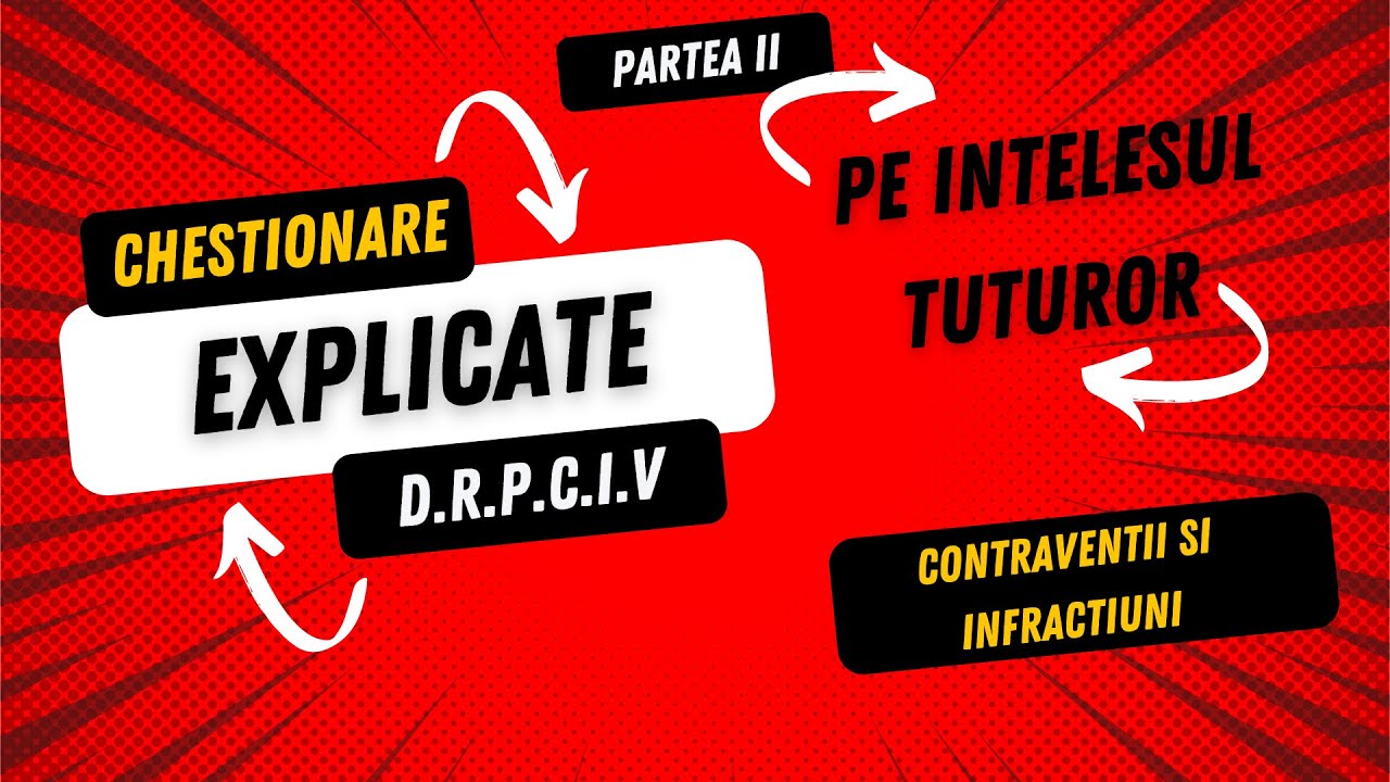 Chestionare explicate din contraventii si infractiuni - Partea II