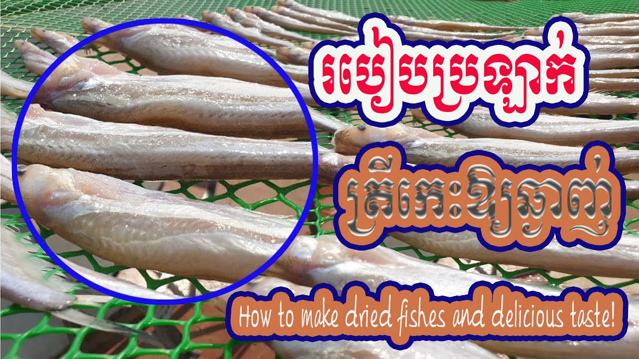 របៀបប្រឡាក់ត្រីកេះ | How to make delicious dried fishes.